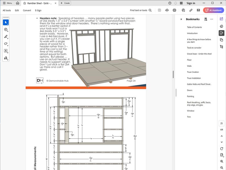 shed plans door and window wall framing