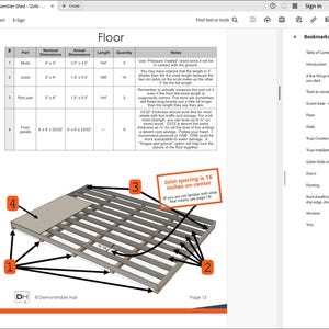 shed plans floor construction