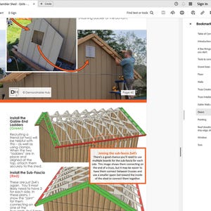 shed plans gable roof overhang and subfascia
