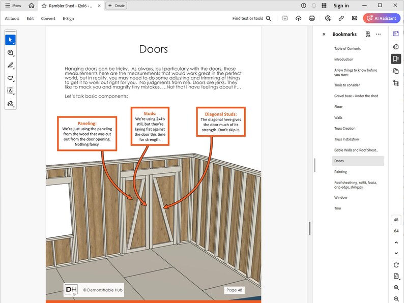 shed plans doors construction