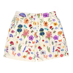 Uniseks zwemshort met bloemenprint voor stranddagen, zomerse sferen, zwembadfeesten, vakantie, trendy strandkleding