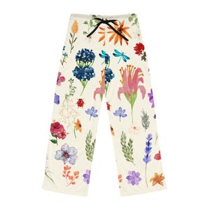 Floral Women&#39;s Pajama Pants, Comfortable Sleepwear, Lazy Day Essentials, Gift for Her, Springtime Loungewear