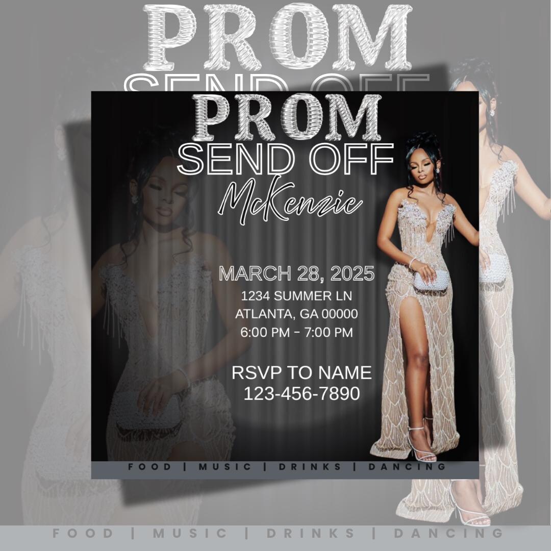 Customizable Prom Send off Flyer Template (digital Download) - Etsy
