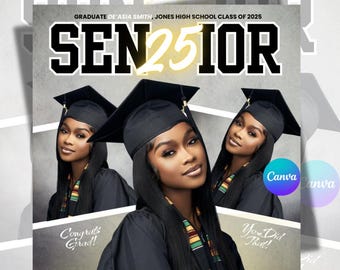 Customizable Graduation Flyer Template: High School Graduate Ad (Canva)