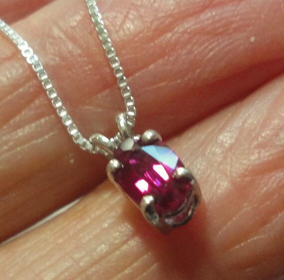 Ruby Pendant with a Vintage Faceted Ruby Jewel Se… - image 3