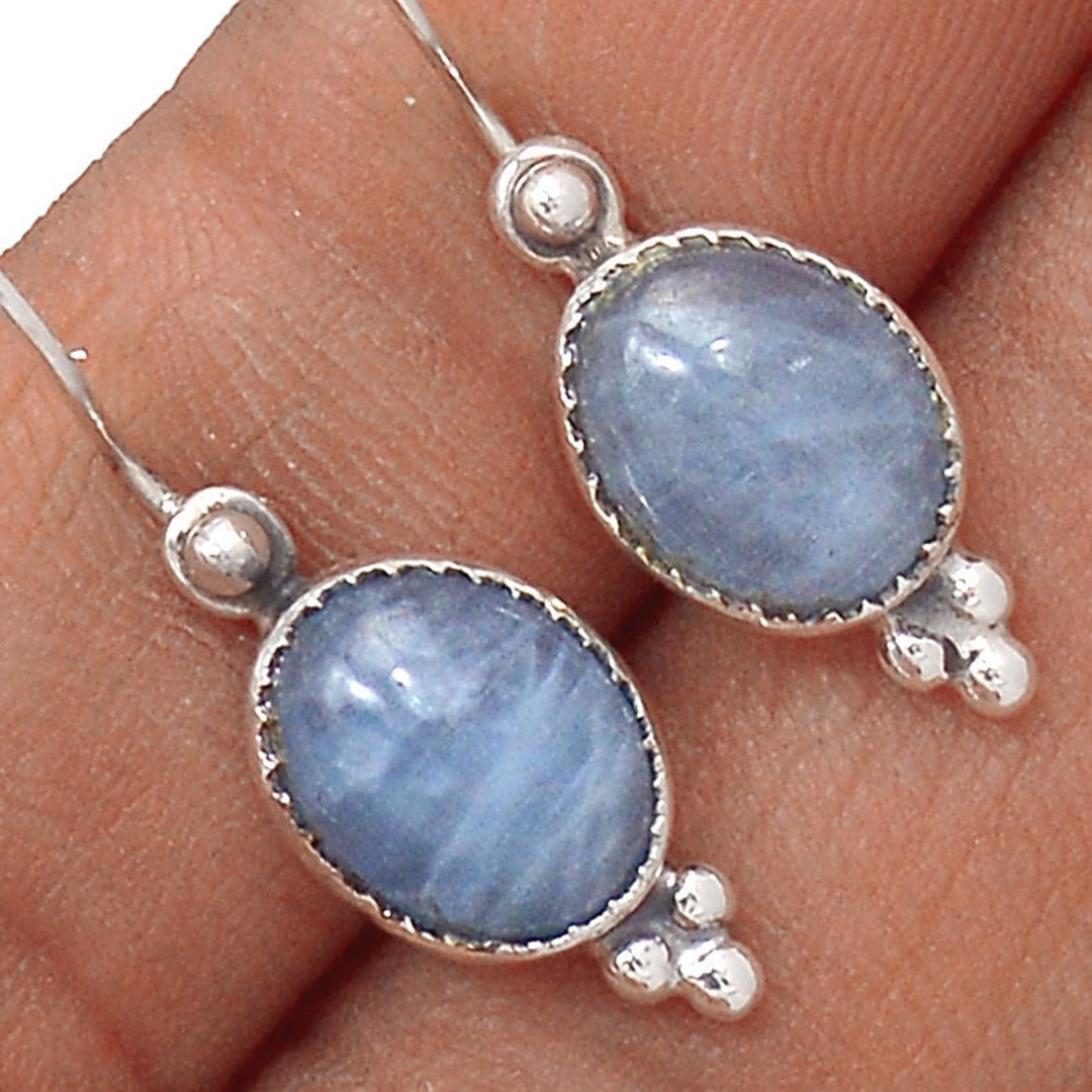 Aquamarine Earrings Aquamarine Milky Polished Cabochon Earrings in ...