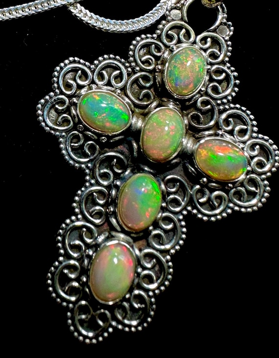 Genuine opal cross deals