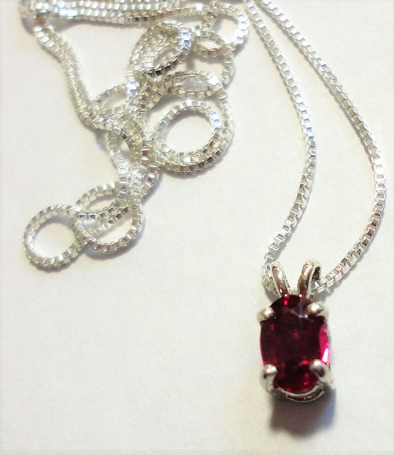 Ruby Pendant with a Vintage Faceted Ruby Jewel Se… - image 8