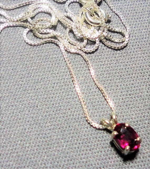 Ruby Pendant with a Vintage Faceted Ruby Jewel Se… - image 2