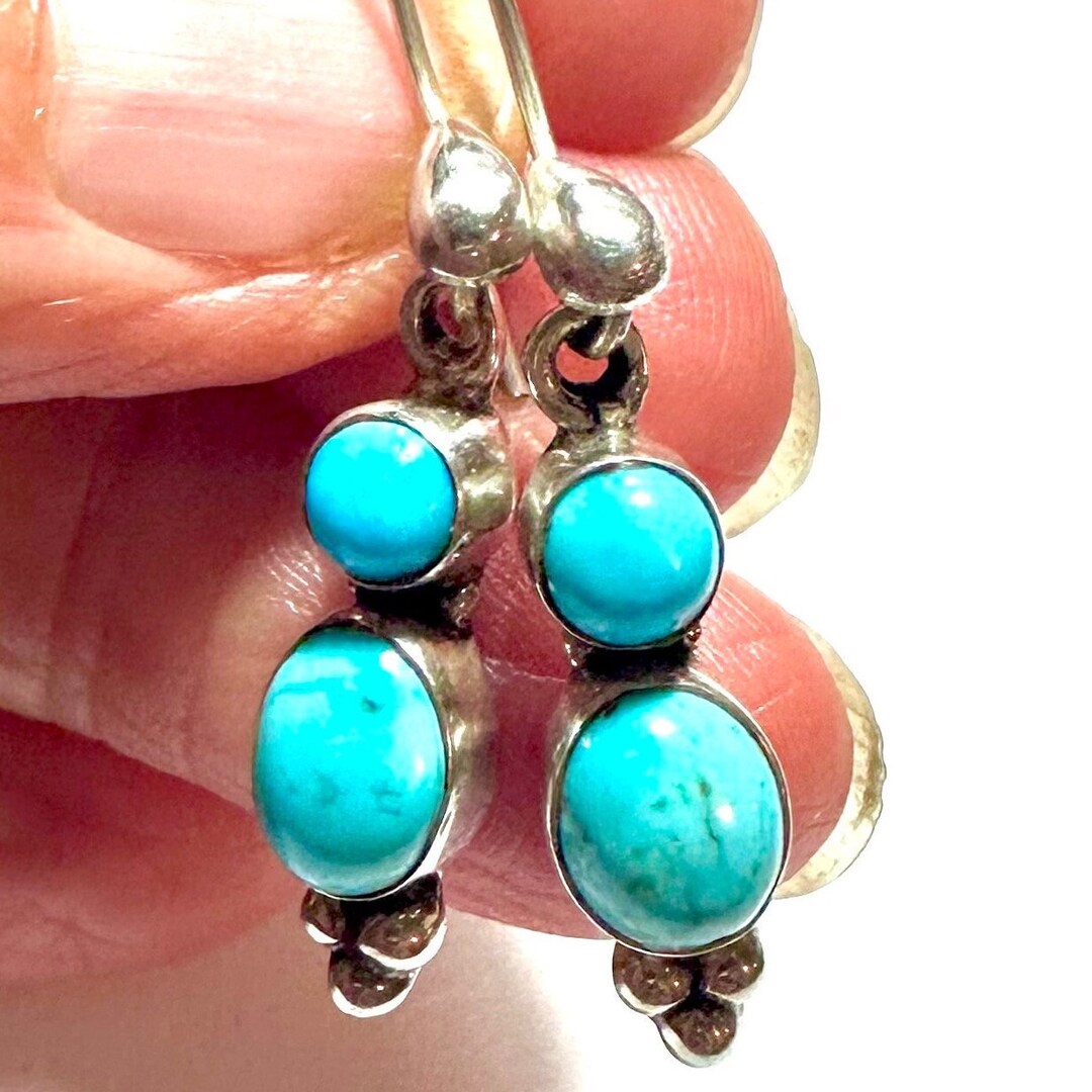 Vintage Turquoise Earrings Are Genuine Sleeping Beauty Turquoise