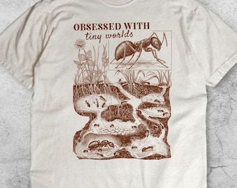 Vintage Ant Farm Tee Shirt, Retro Ants Shirt, Dark Academia Biology Shirt, Cottagecore Nature Study Graphic, Weird Cool Entomology Gift