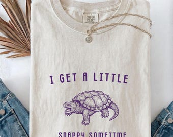 Common Snapping Turtle Shirt, Funny Animal Meme Tee, Silly Moody Amphibian T-shirt, Unhinged Hilarious Tortoise Tshirt