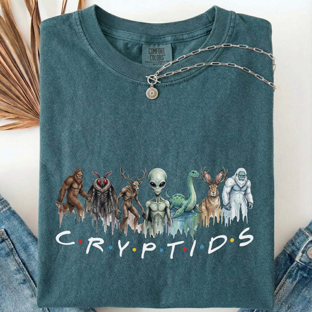 Cryptids T-shirt for Friends | Mythical Paranormal Creature Tee ...