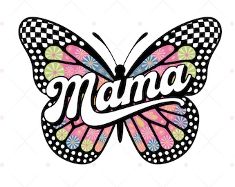 Floral Mama Butterfly PNG: Sublimation Design (Digital Download)