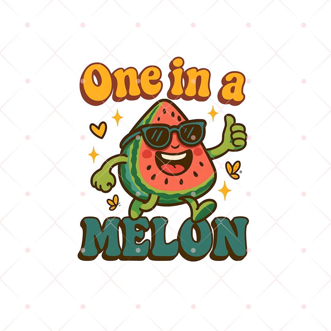 One in a Melon PNG, Watermelon Summer Sublimation Design, Funny Fruit ...
