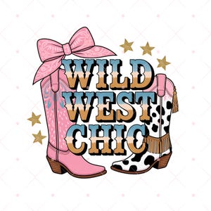 Western Cowgirl PNG: Wild West Chic Sublimation Design (Digital Download)