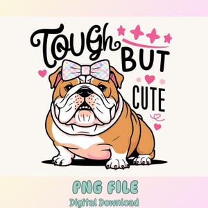 Tough Bulldog Mascot PNG: Sports Team Logo, School Spirit Sublimation (Digital Download)
