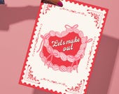 Funny Valentine's Day Card | Retro Cake Design (5x7 Digital Download)