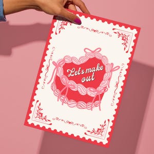 Zabawna kartka walentynkowa | Zalotna kartka okolicznościowa | Rocznica | Miłość | Pobieranie cyfrowe | Składana | Do druku | Ciasto | Bądź mój | 5 x 7