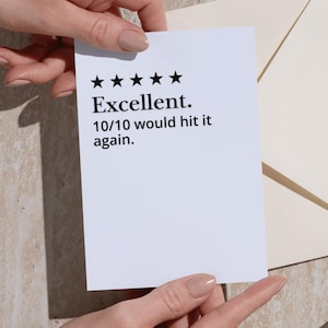 Tarjeta del día de San Valentín / Tarjeta de felicitación divertida / Tarjeta imprimible / Aniversario / Amor / Descarga digital / Plegable / Calificación de 5 estrellas / 5x7