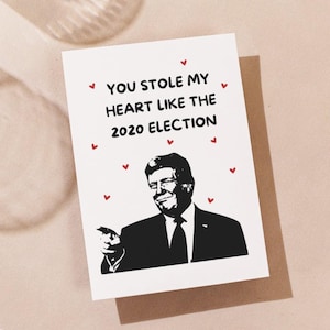 Tarjeta del día de San Valentín / Tarjeta de felicitación divertida / Tarjeta imprimible / Aniversario / Amor / Descarga digital / Meme / Donald Trump / Hazlo tú mismo / 5x7