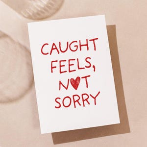 Tarjeta del día de San Valentín / Tarjeta de felicitación divertida / Tarjeta imprimible / Aniversario / Amor / Descarga digital / Tarjeta en blanco / Hazlo tú mismo / Caught Feels