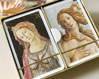Vintage Botticelli Playing Cards Set | Sealed Double Deck Renaissance Art | Piatnik Austria | Birth of Venus & Primavera | Fine Art Gift