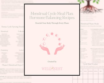 Cycle-Syncing Meal Plan: Hormone-Balancing Recipes | 2025 Planner | Journal