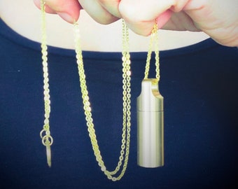 Canister Necklace, Capsule Necklace, Container Necklace, Vial Necklace, Locket Necklace, keepsake Necklace, Perfume Necklace, Oil Necklace