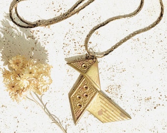 Bird necklace, Origami necklace, Origami bird necklace, Origami Bird pendant, Bird pendant, Animal crane necklace, Hummingbird necklace