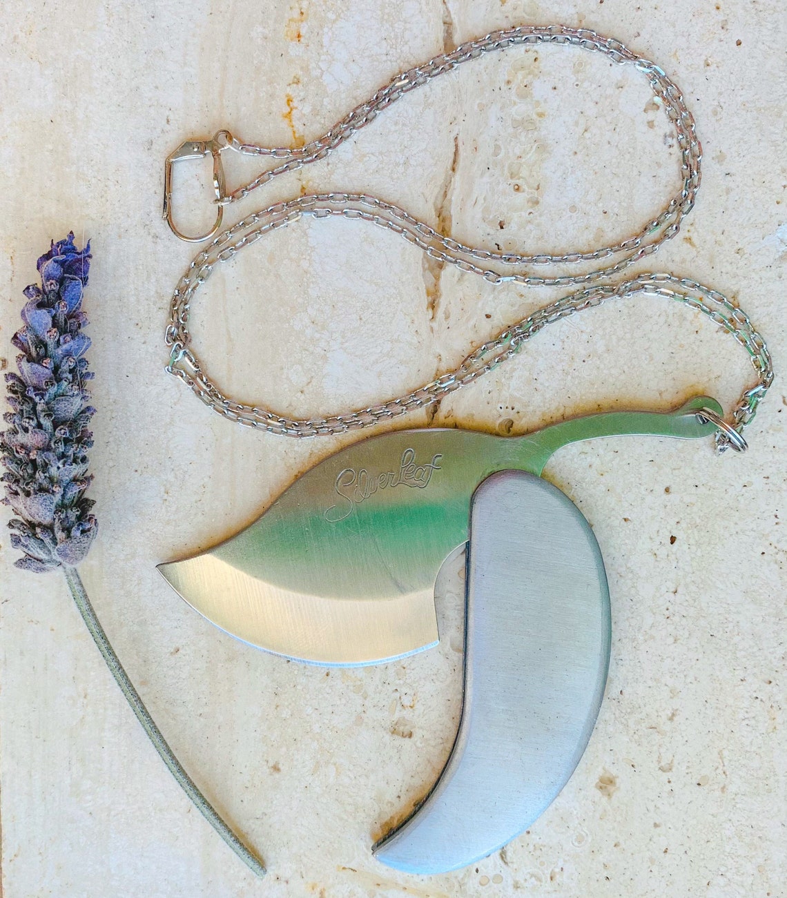 Pocket Knife necklace Hidden blade necklace Leaf necklace Etsy