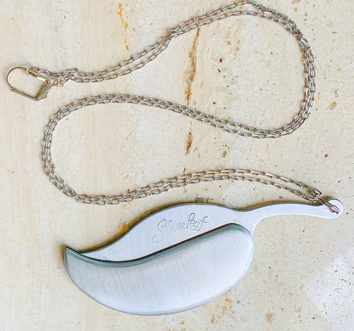 Pocket Knife necklace Hidden blade necklace Leaf necklace Etsy