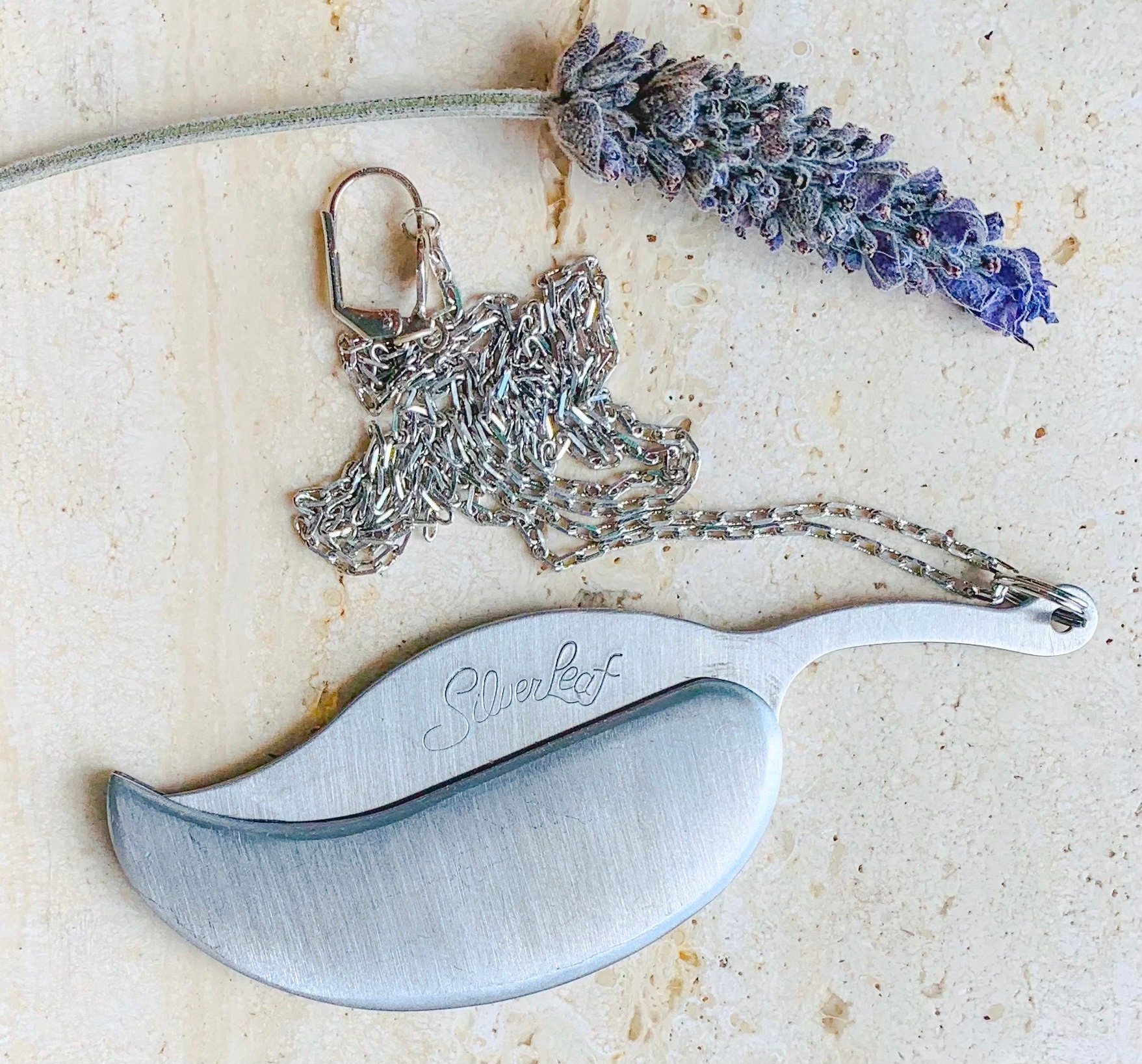 Pocket Knife necklace Hidden blade necklace Leaf necklace Etsy
