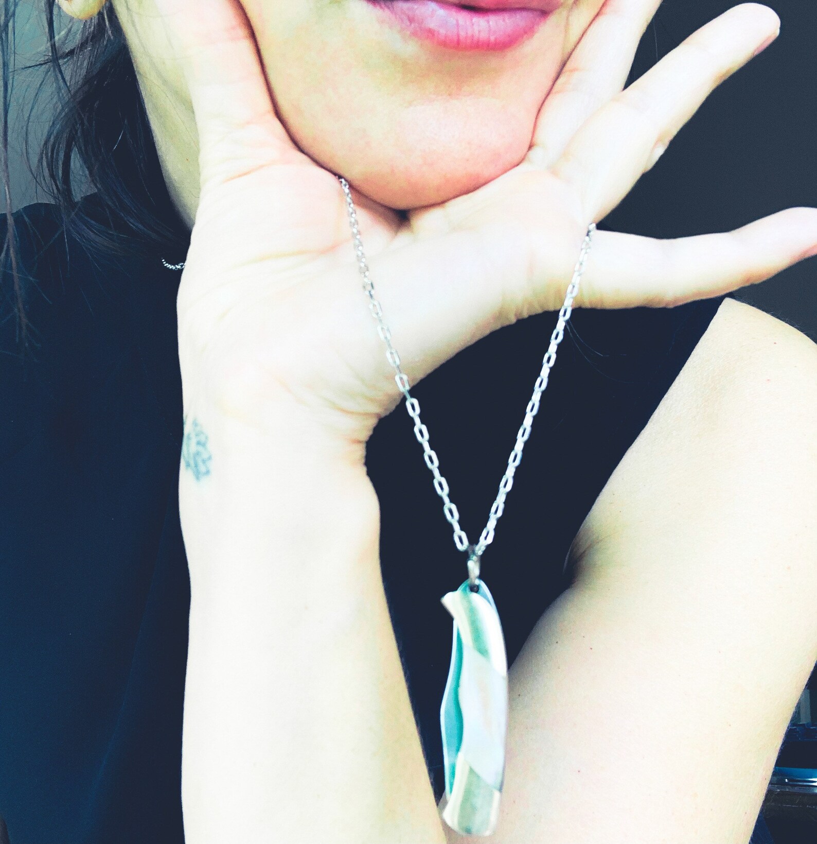 Pocket Knife Necklace Hidden Knife Necklace Hidden Blade Etsy