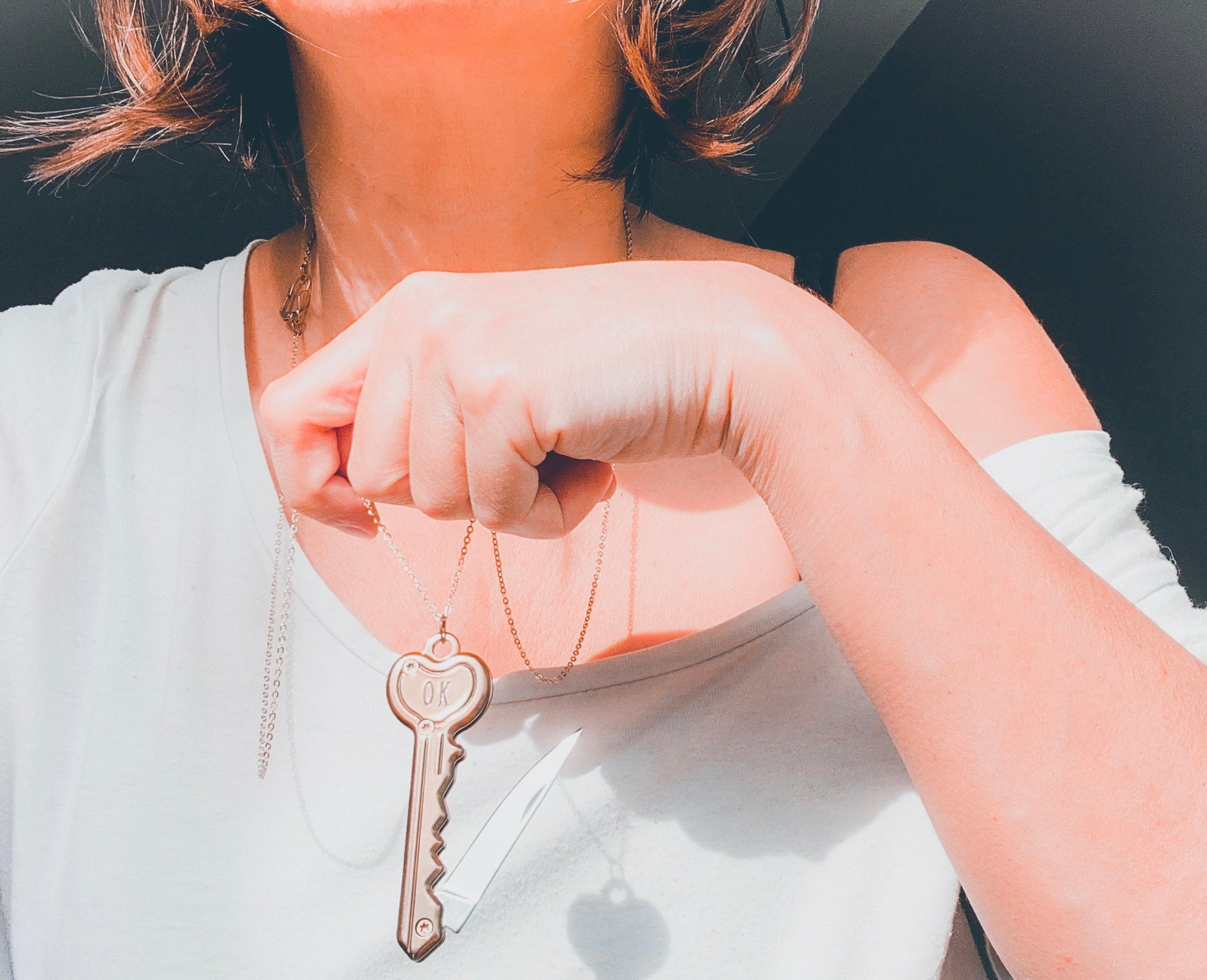 Knife necklace Key knife necklace Pocket Knife Necklace Etsy