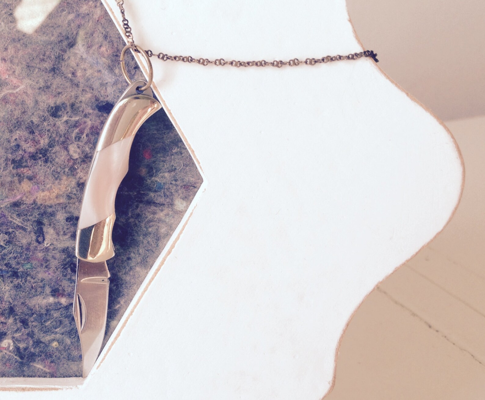 Pocket Knife Necklace Hidden Knife Necklace Hidden Blade Etsy