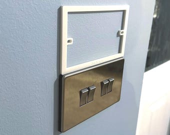 Customised Light Switch / Plug Socket Spacer Plate - Extension Frame - Compact