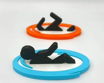 Portal-Inspired Fridge Magnet Set - Funny 3D Printed Kitchen Decor - Gamer Gift - Geeky Sci-Fi Magnets