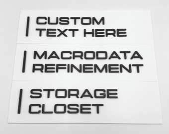 Custom Office Wall Sign - Retro Corporate Dystopia-Inspired Desk Sign - Innie Outie Gift - 3D Printed Minimalist Decor