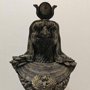 Hand-painted Egyptian god Ra Bust