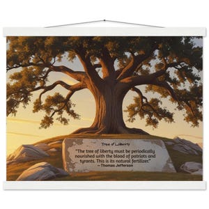 Thomas Jefferson &quot;Tree of Liberty&quot; Quote Wall Art Poster