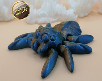3D Printed Spider Fidget Toy: Articulated Flexi Bug, Halloween Gift