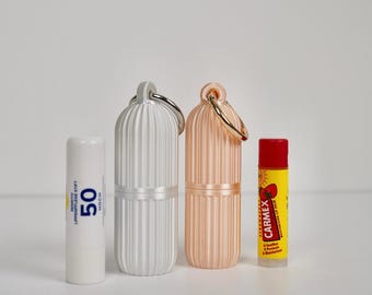 Lip Balm Holder Keychain Chapstick Holder Lip Balm Case Travel Lip Balm Keychain