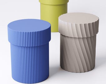 Small Storage Container with Lid Decorative Desk Organiser Minimalist Catchall Box Bathroom Vanity Jar