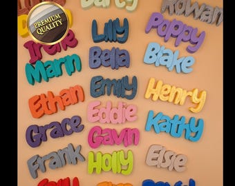Personalised Name Magnet 3D Printed Custom Fridge or Locker Tag Gift