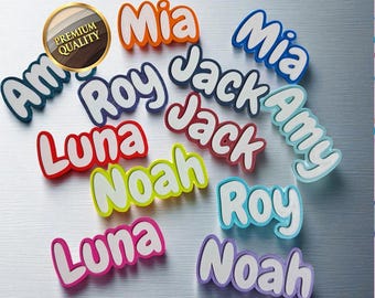 Personalised Dual Colour Name Magnet 3D Printed Custom Fridge Gift