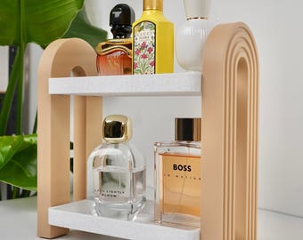 Minimalist Perfume Display Shelf Vanity Organiser Click-Together Storage Modern Dressing Table Shelf