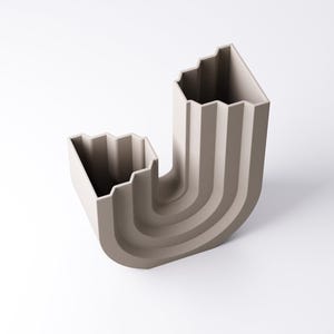 U Shape Arch Vase Modern Minimalist Vase Scandinavian Home Decor Japandi Decorative Vase Geometric 3D Printed Vase Contemporary Shelf Decor image 5