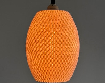 Contemporary Ripple Mesh Lamp Shade 3D Printed Pendant Ceiling Light Modern Nordic Home Decor