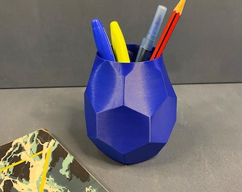 Hexa Pen Holder Desk Organizer Modern Geometric Pencil Cup Office Desk Accessory Minimalist Pencil Holder Home Office Decor